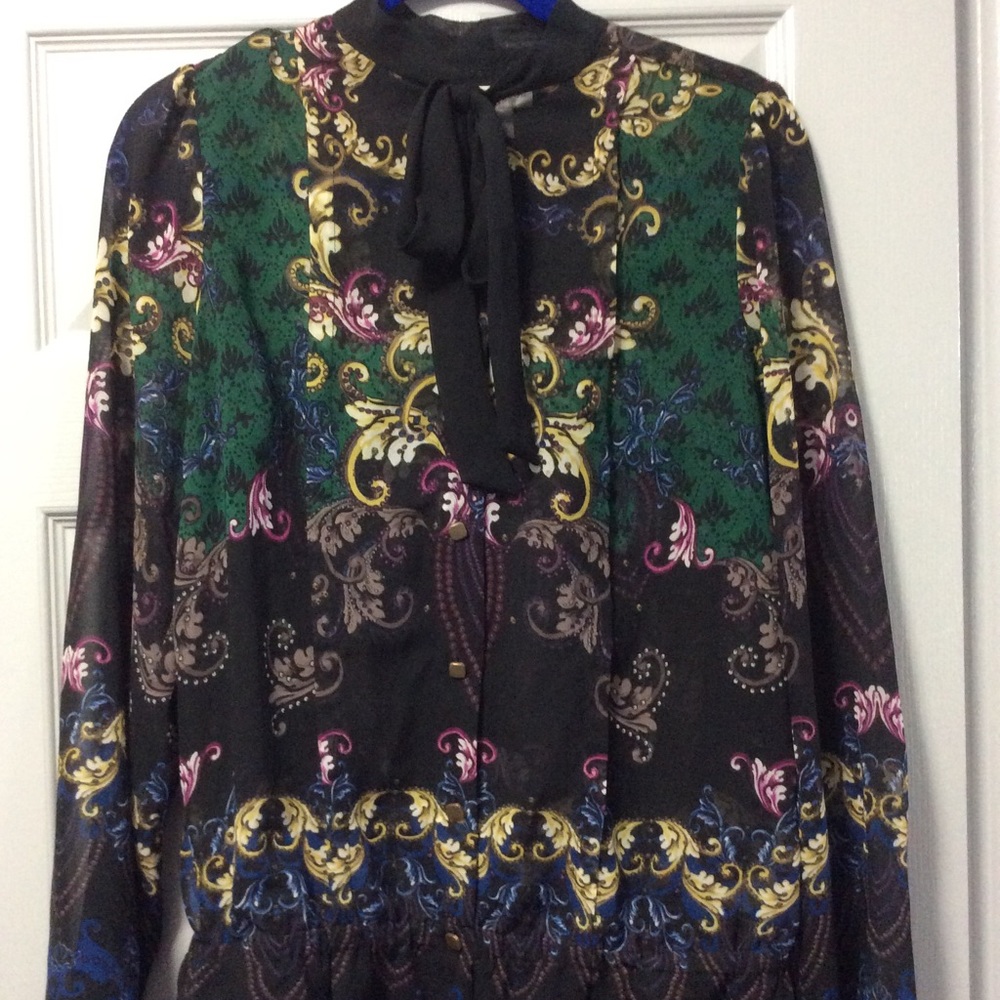 Bisou Bisou Ladies Sheer Blouse Size S
